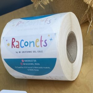 5000 ETIQUETAS 86x55mm CON AGUJERO de 3mm