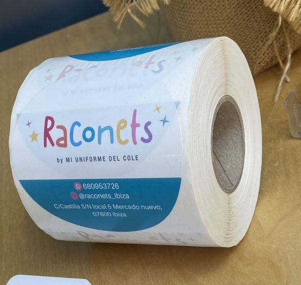 5000 ETIQUETAS 86x55mm CON AGUJERO de 3mm