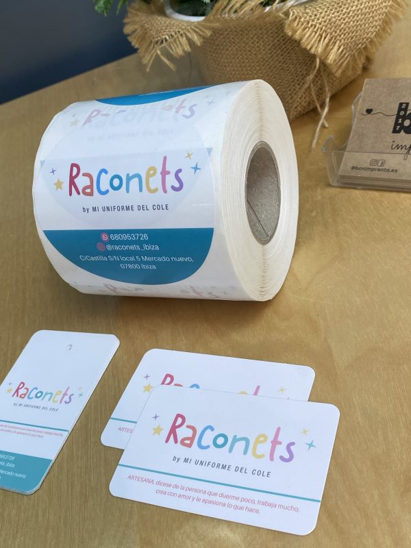 20.000 ETIQUETAS 86x55mm con agujero de 3mm